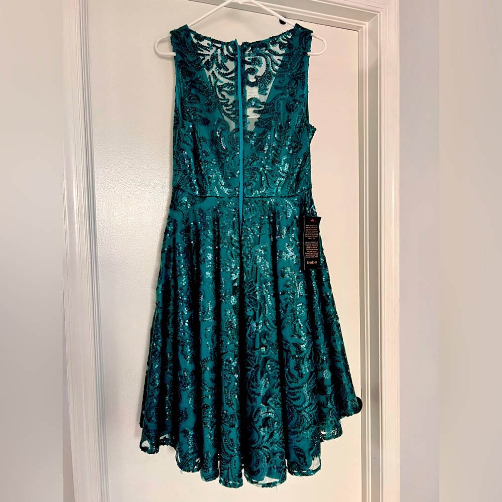 Bebe embellished lace midi dress size 8